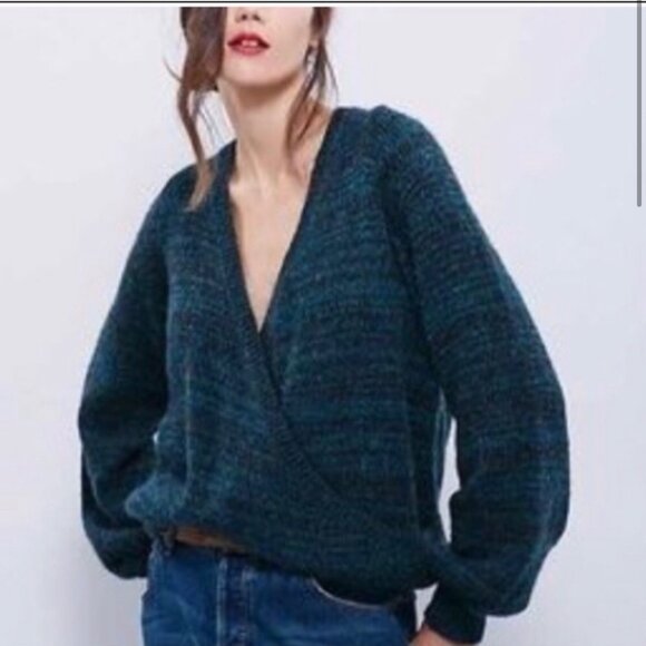 Free People Cross My Heart Wrap Sweater - Picture 2 of 4